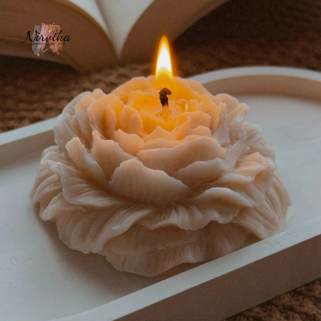 Nirvika Lavender Scented Candle | Relaxing Aromatherapy Candle for Home Décor, Meditation, Stress Relief & Gifting