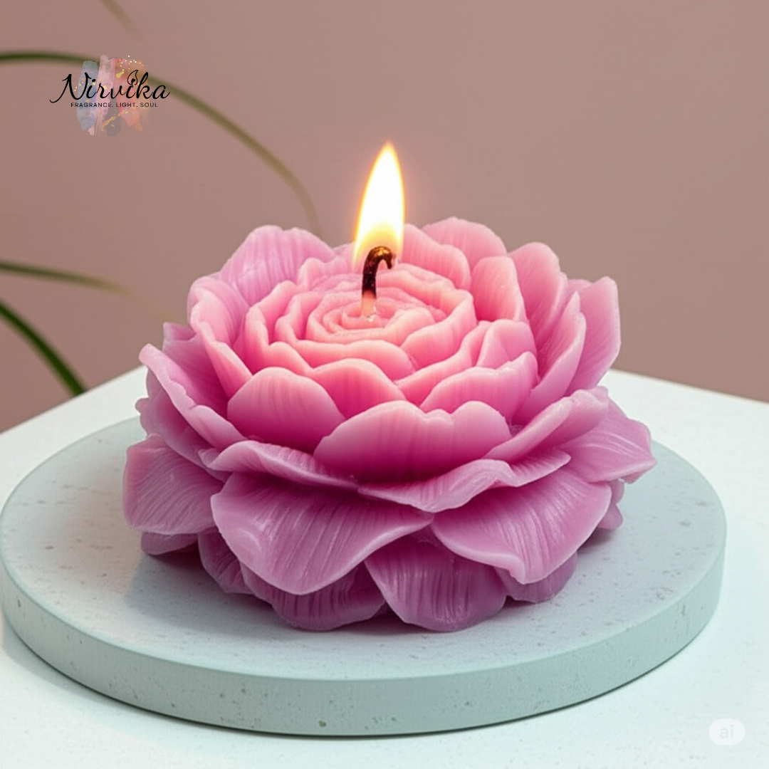 Nirvika Lavender Scented Candle | Relaxing Aromatherapy Candle for Home Décor, Meditation, Stress Relief & Gifting