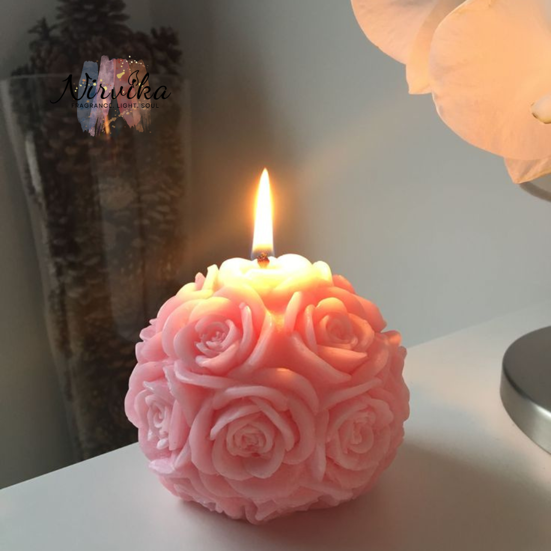 Nirvika Sphere Scented Candle | Luxury Decorative Round Aroma Candle for Home Décor, Relaxation, Meditation & Gifting
