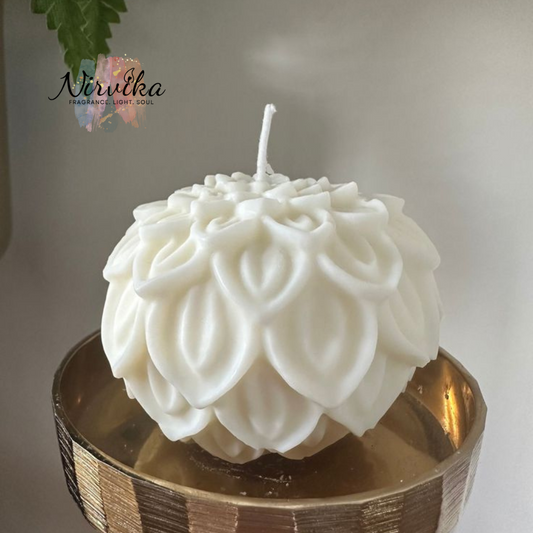 Nirvika Sphere Scented Candle | Luxury Decorative Round Aroma Candle for Home Décor, Relaxation, Meditation & Gifting