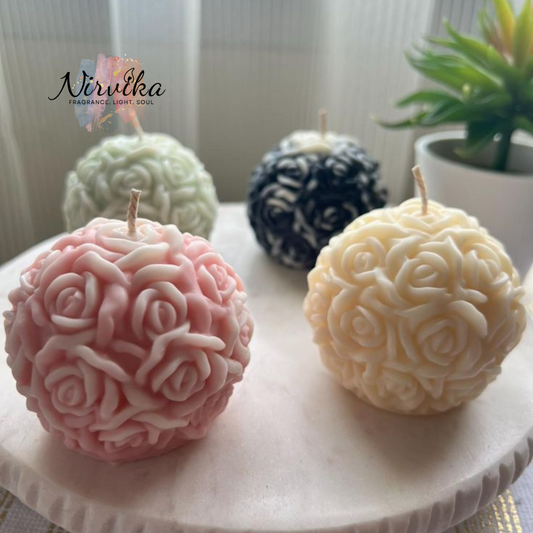 Nirvika Sphere Scented Candle | Luxury Decorative Round Aroma Candle for Home Décor, Relaxation, Meditation & Gifting